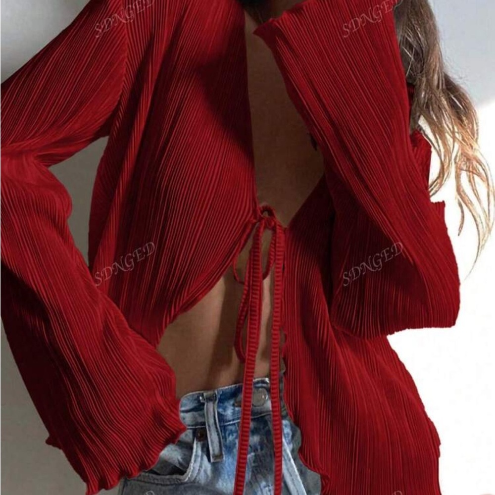 Elegant Red Women's Top